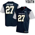 Notre Dame Fighting Irish Youth JD Bertrand #27 Navy Under Armour Alternate Authentic Stitched College NCAA Football Jersey UHL8299XL